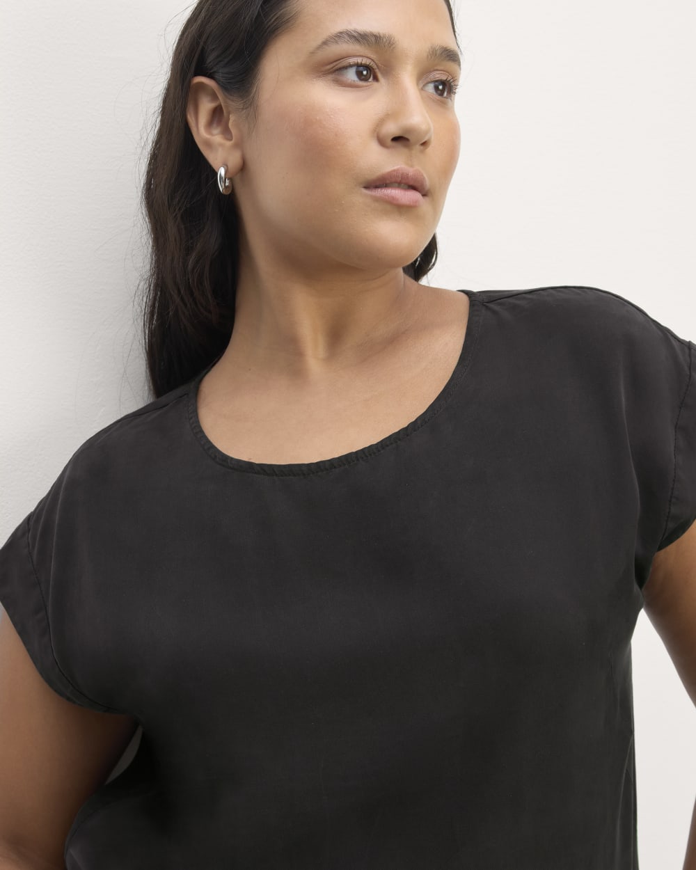 The Muscle Top in Butterlite in Black — detail view
