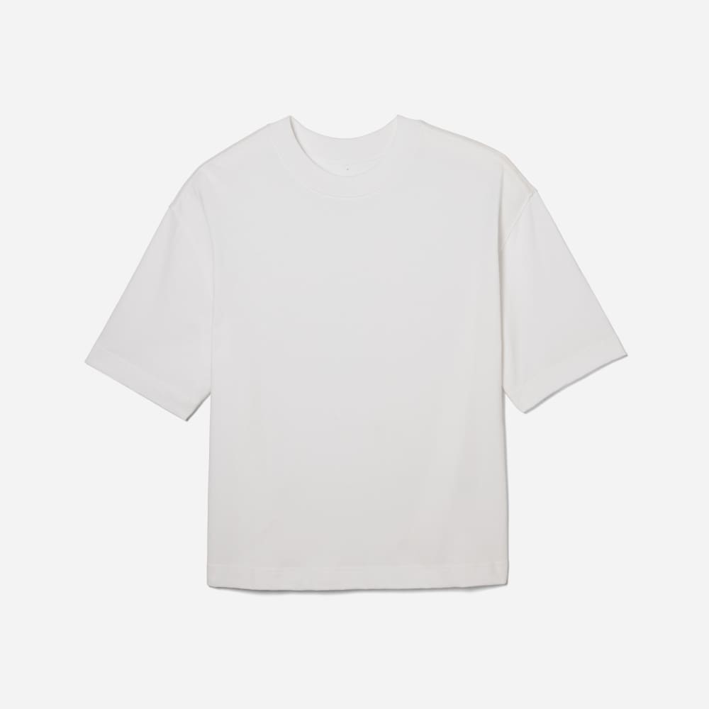 The Premium Weight Relaxed Tee in White — alternate view