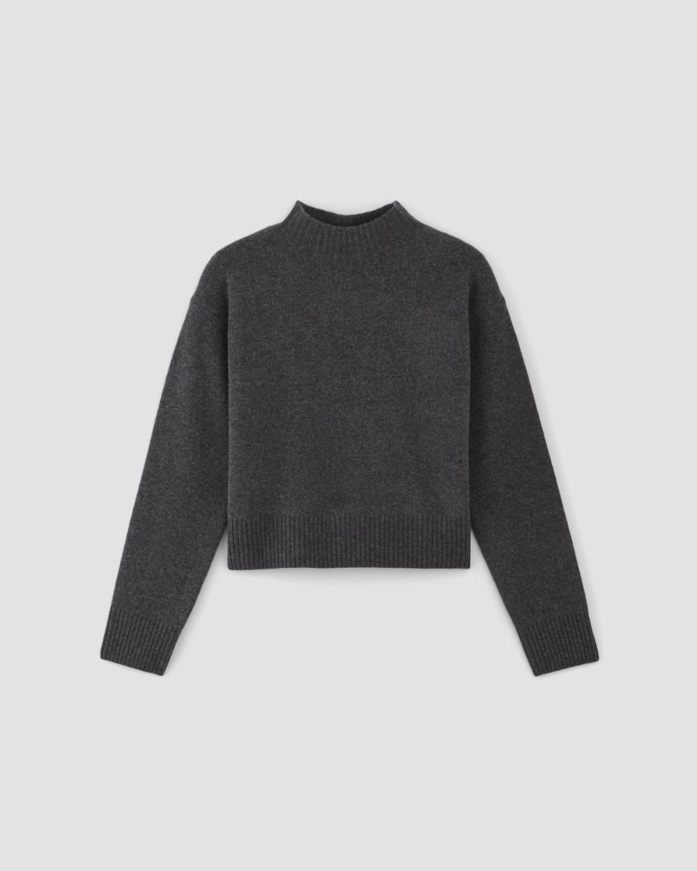 The Good Merino Wool Mockneck Sweater in Graphite — alternate view