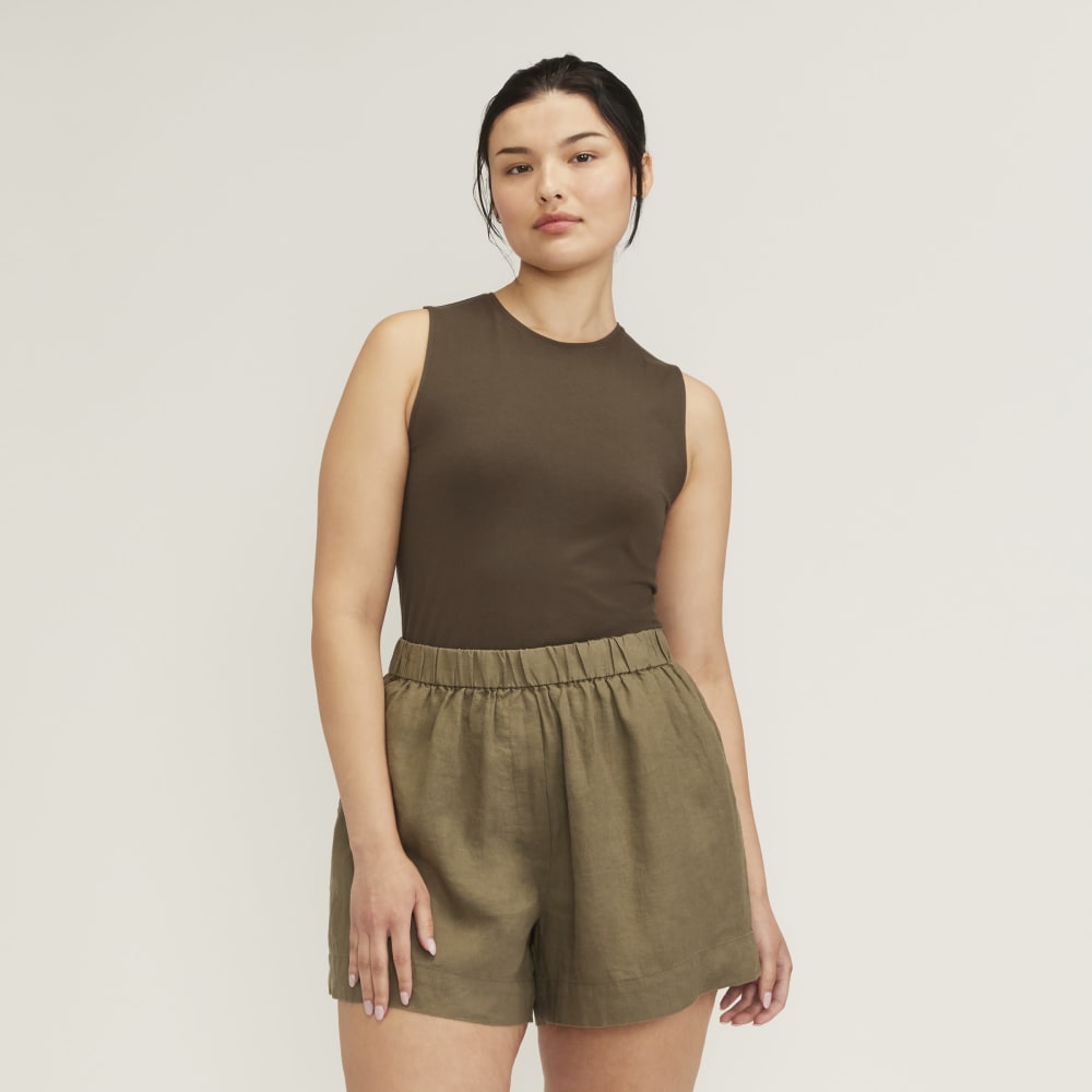 The Supima® Form Tank in Cocoa — front view