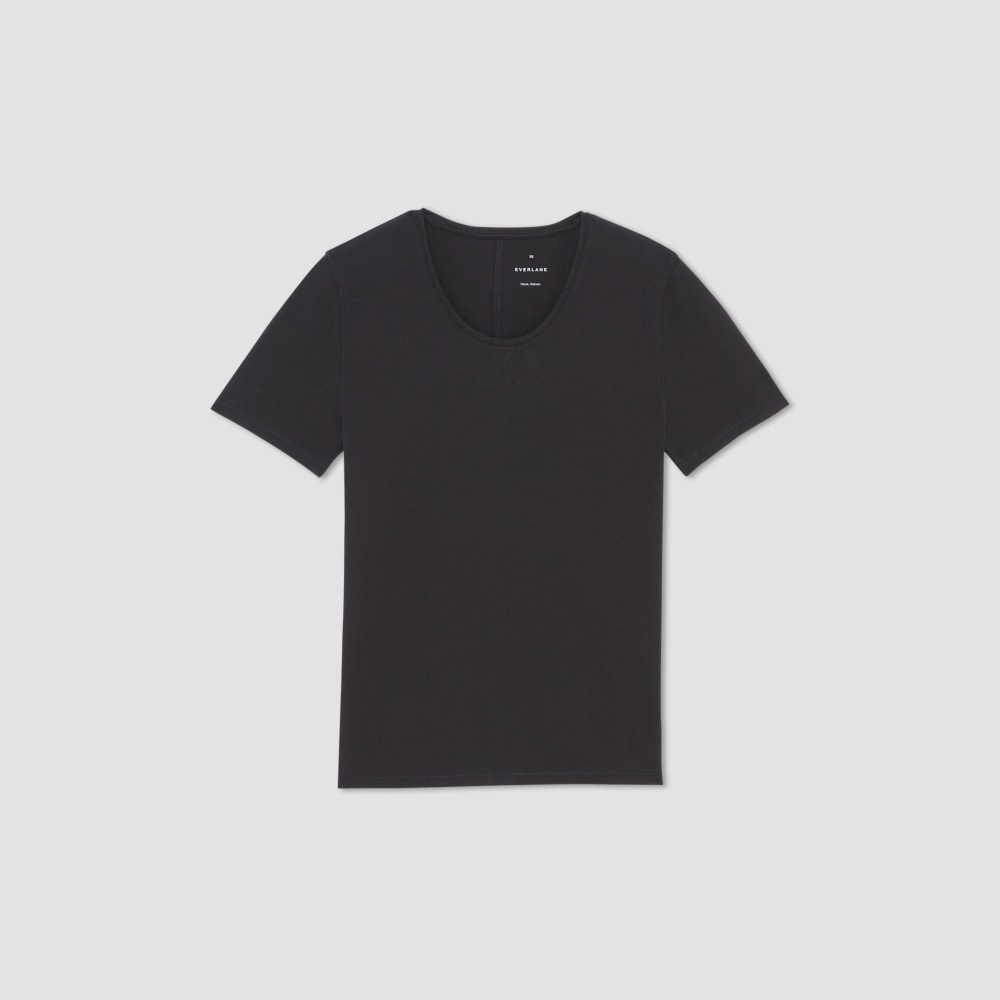 The Supima® Form Crew Neck Tee in Black — alternate view