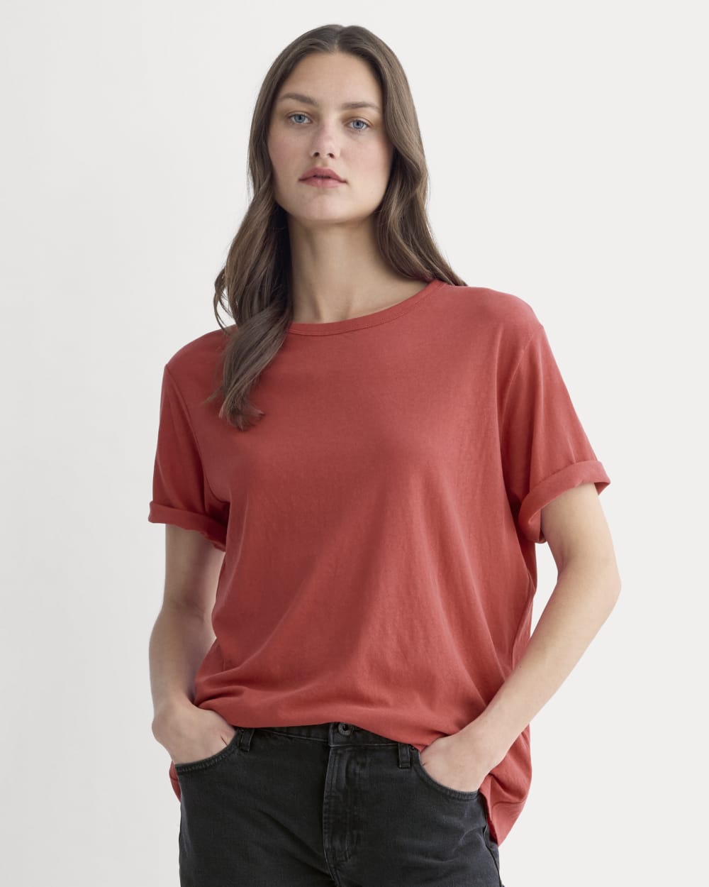 The Air Tee in Vintage Red — front view