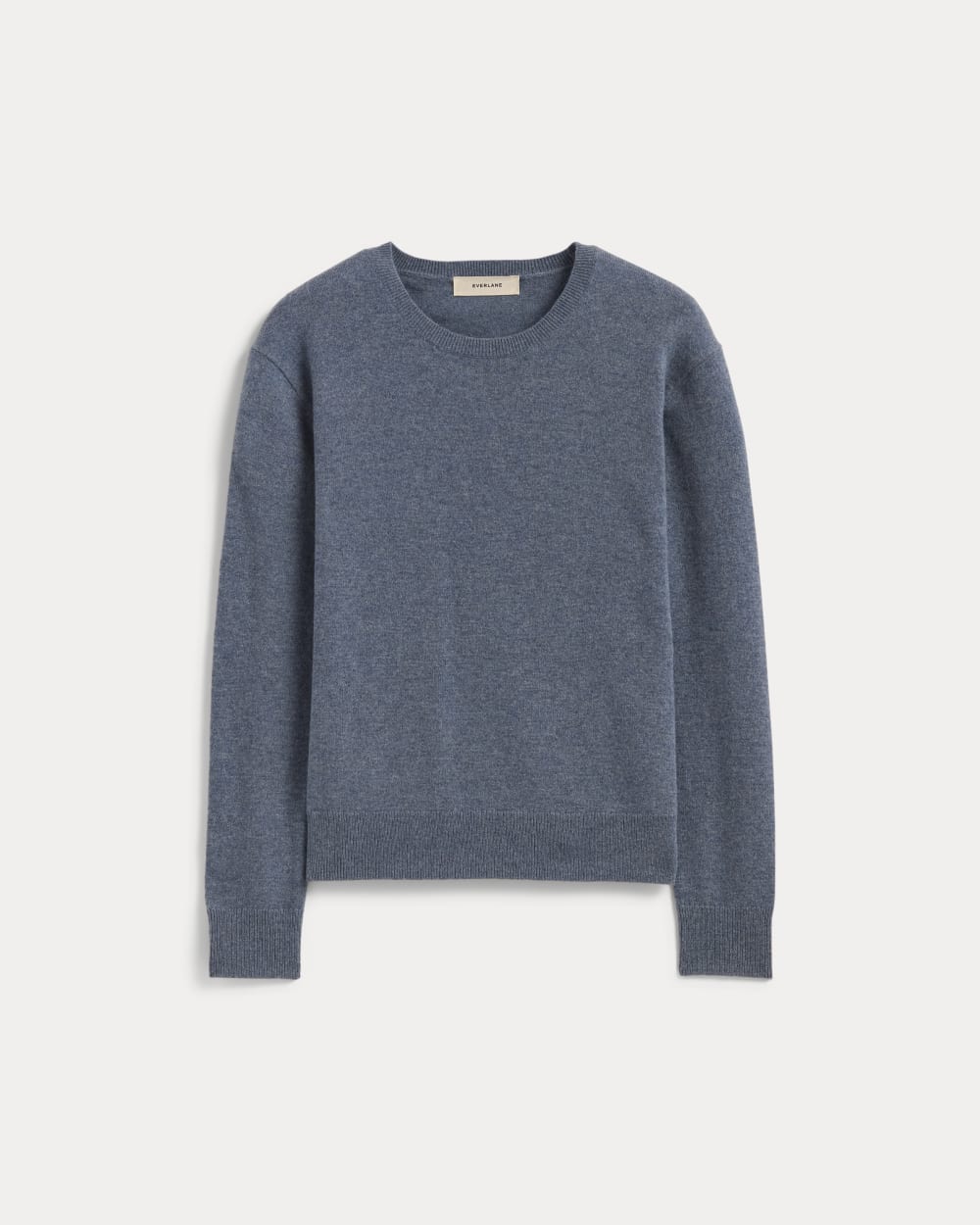 The Classic Crew in Cashmere in Denim Blue — alternate view