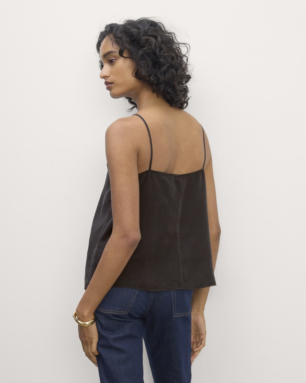 The Cami in Butterlite in Black — detail view