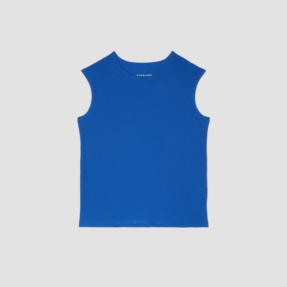 The Air Muscle Tank in Mazarine Blue — alternate view