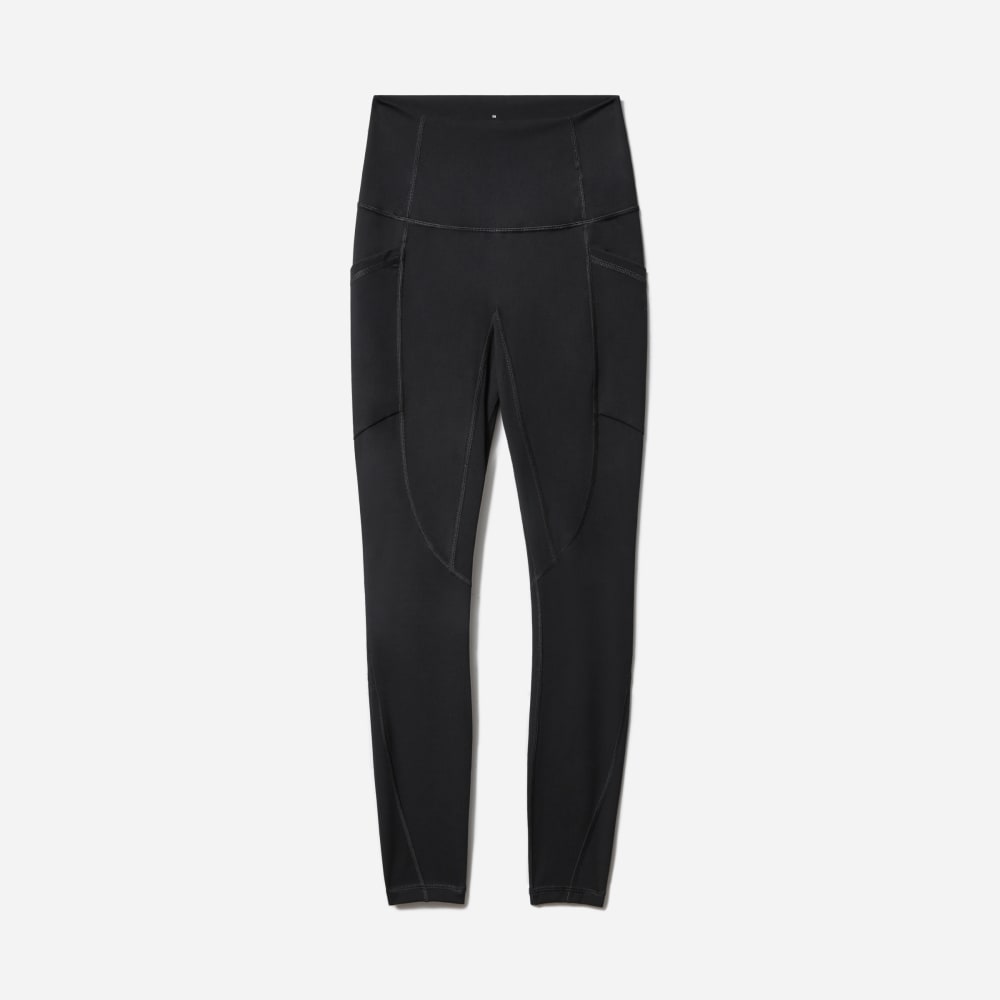 The Perform Pocket Legging in Black — front view