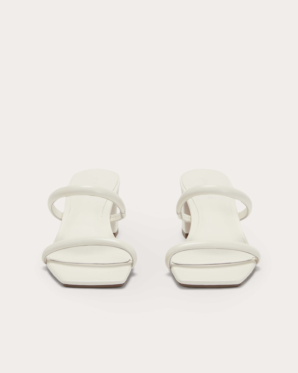 The Double Strap Heel in Canvas — detail view