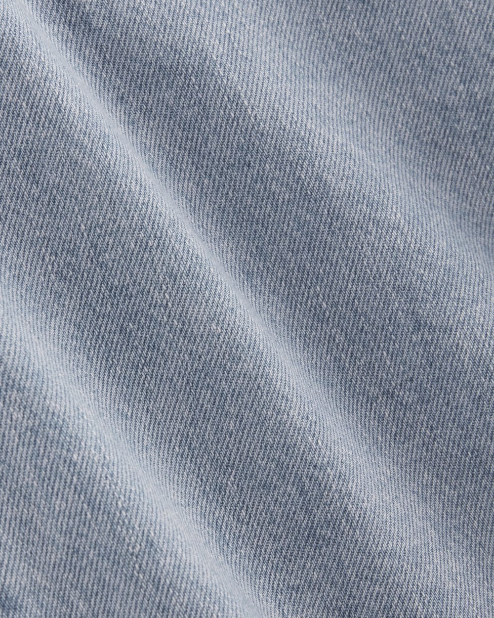 The A-Line Denim Short in Light Indigo — detail view