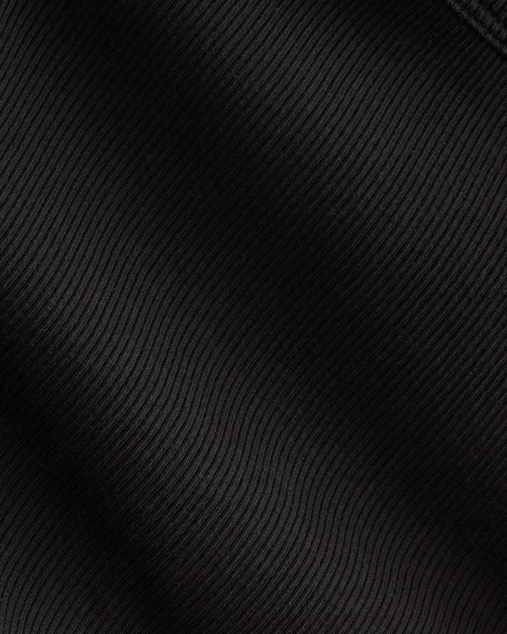 The Luxe Rib Scoop-Neck Tee in Black — detail view