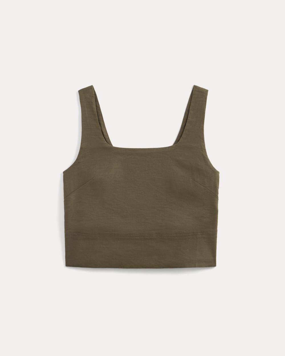 Square Tank in Stretch Linen in Beech — alternate view