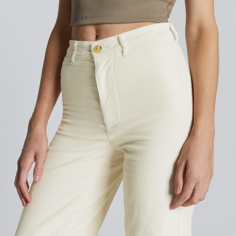 The Corduroy Wide-Leg Pant in Canvas — detail view