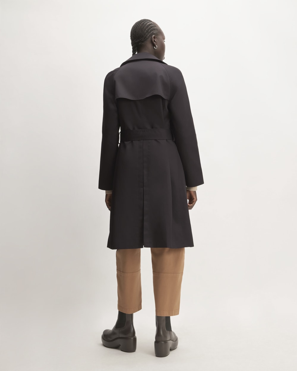The Trench Coat in Black — detail view