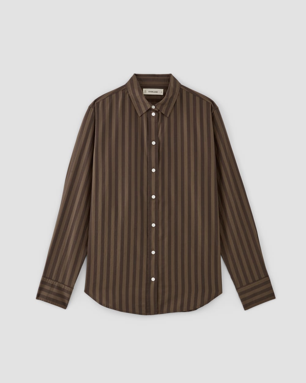 The Must-Have Shirt in Silky Cotton in Cocoa / Black — alternate view