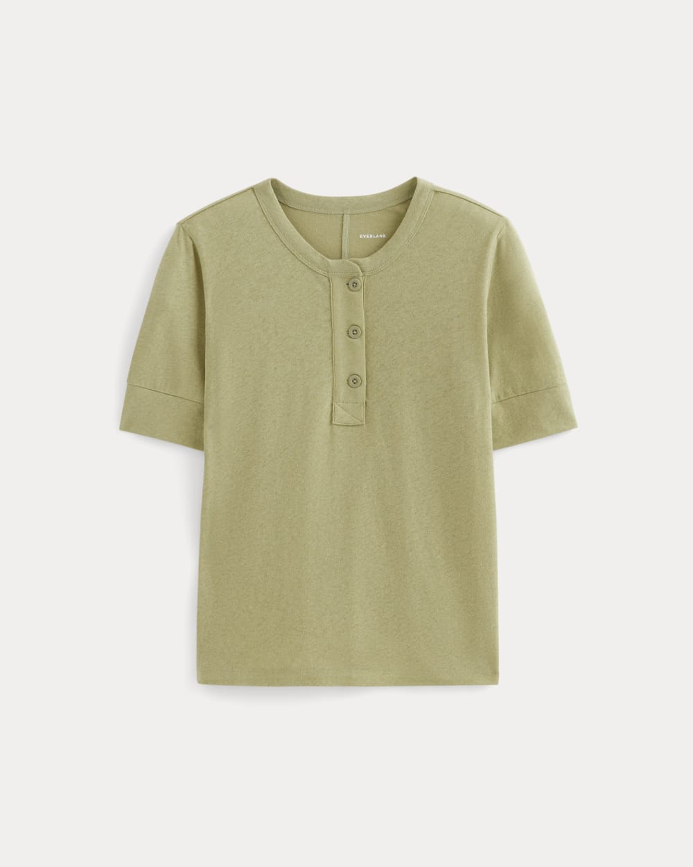 The Henley in Cotton Linen in Eucalyptus — alternate view