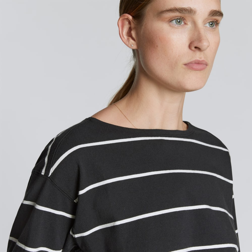The Mariner Tee in Black / Canvas — detail view