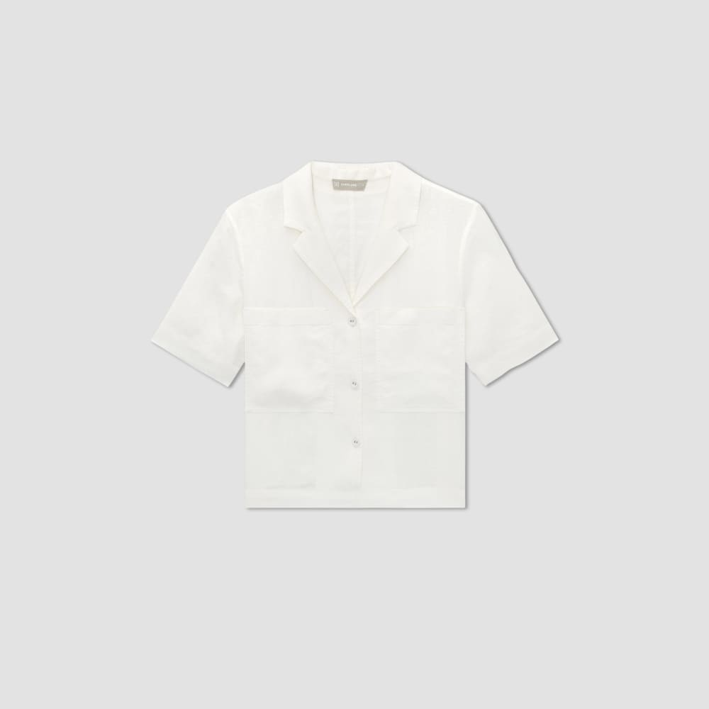 The Linen Workwear Shirt in White — alternate view
