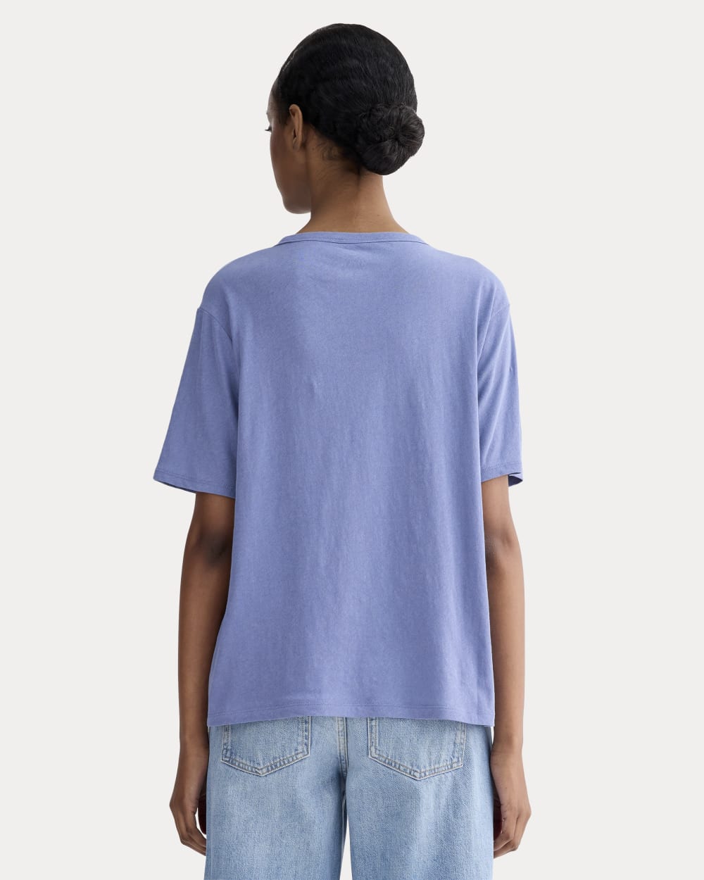 The Air Tee in Blue Dusk — detail view