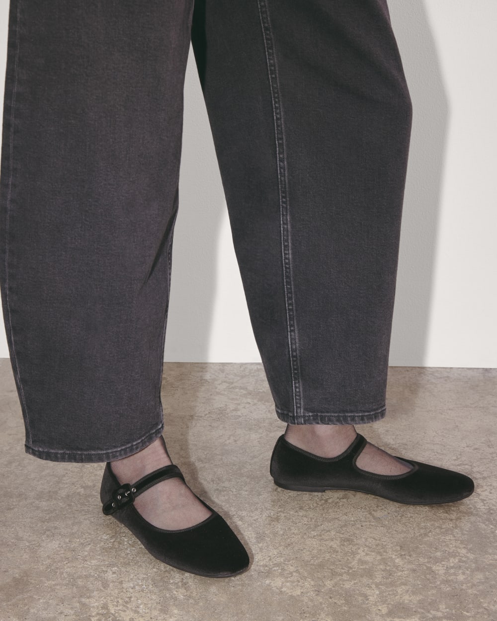 The Day Buckle Mary Jane in Black Velvet — alternate view