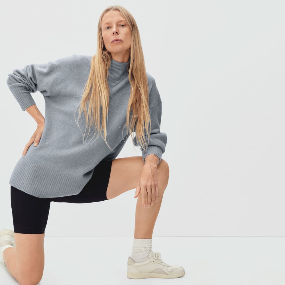 The Cozy-Stretch Pullover in Smoke — detail view