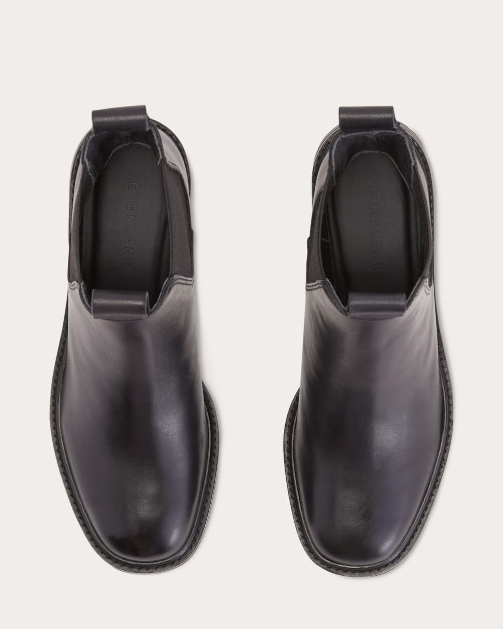 The Lug Chelsea Boot in Black — detail view