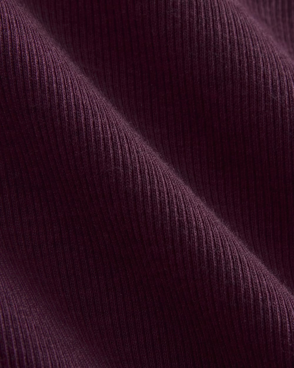The Luxe Rib Funnel-Neck Tee in Heathered Port Royale — detail view
