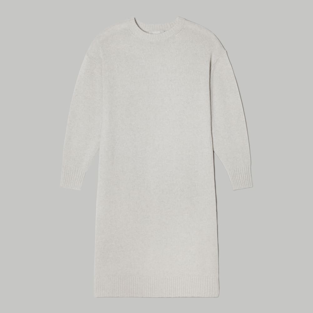 The Cashmere Midi Dress in Pale Heather Grey — alternate view