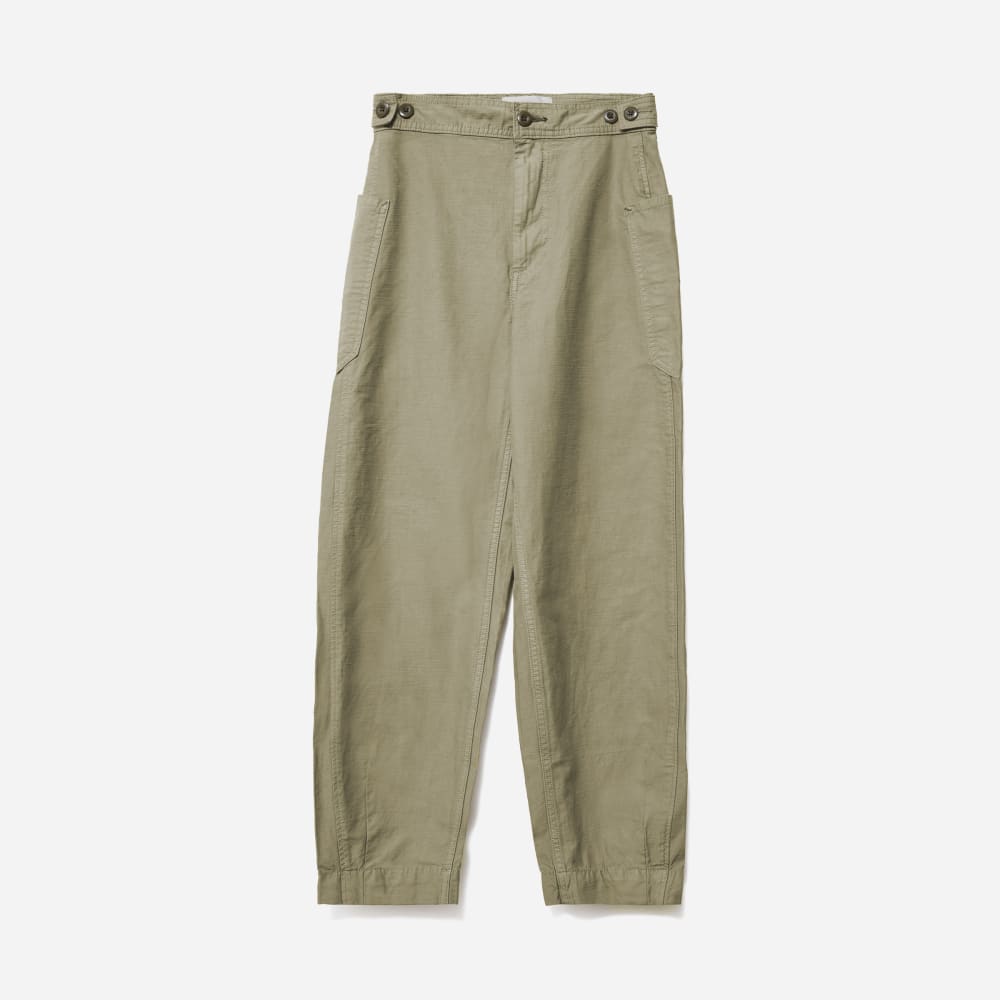 The Fatigue Barrel Pant in Bay Leaf — front view