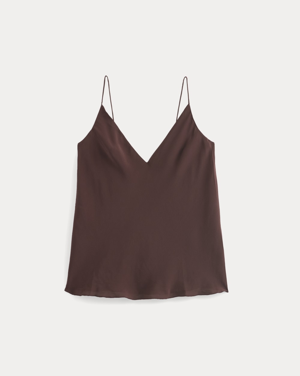 The Tie Back Cami in Washable Silk in Deep Plum — alternate view
