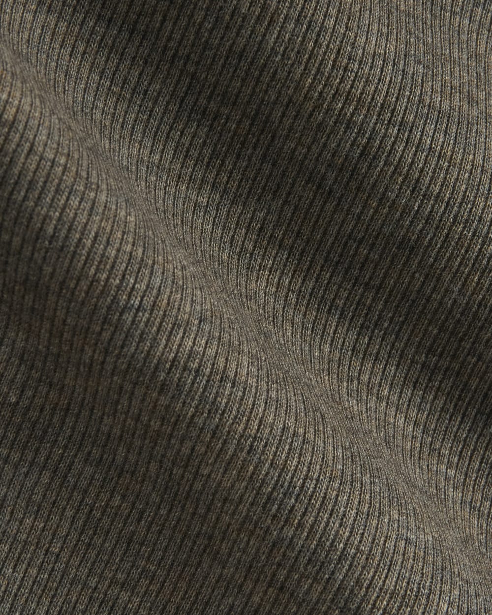 The Luxe Rib Square-Neck Tank in Heathered Fatigue — detail view
