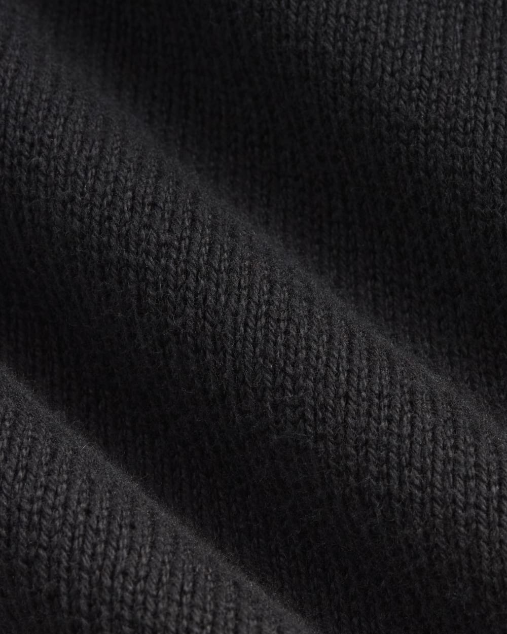 The Boxy Sweater in Everyday Cotton in Black — detail view