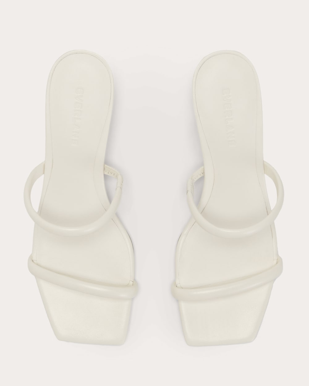 The Double Strap Heel in Canvas — detail view