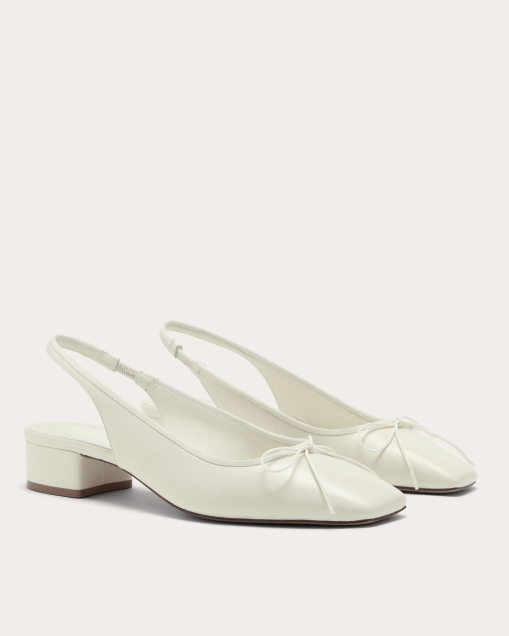 The Ballet Slingback Heel in Canvas — detail view