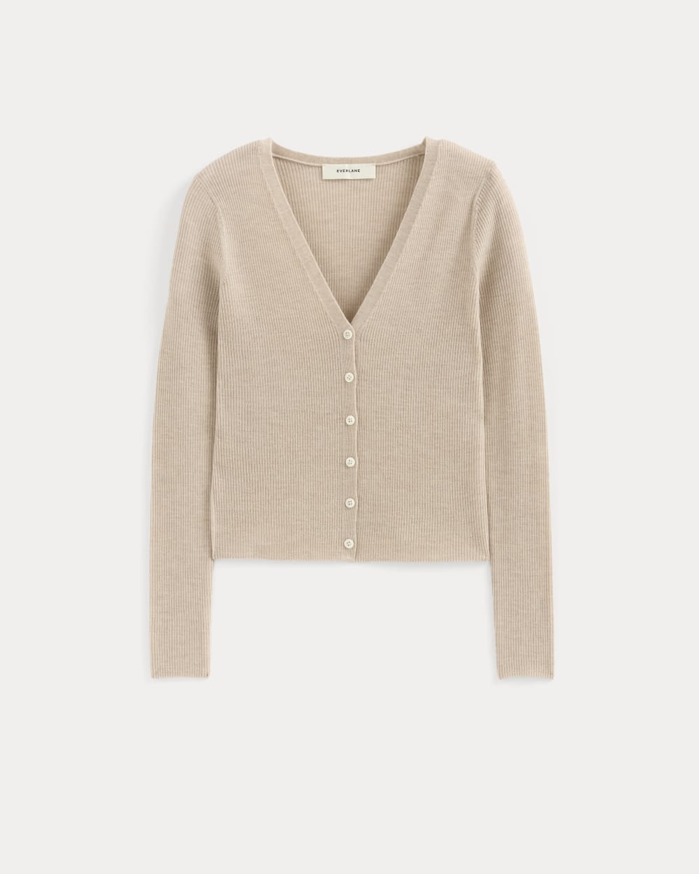 The Cardigan in Ultrasoft Merino in Pale Blush — alternate view