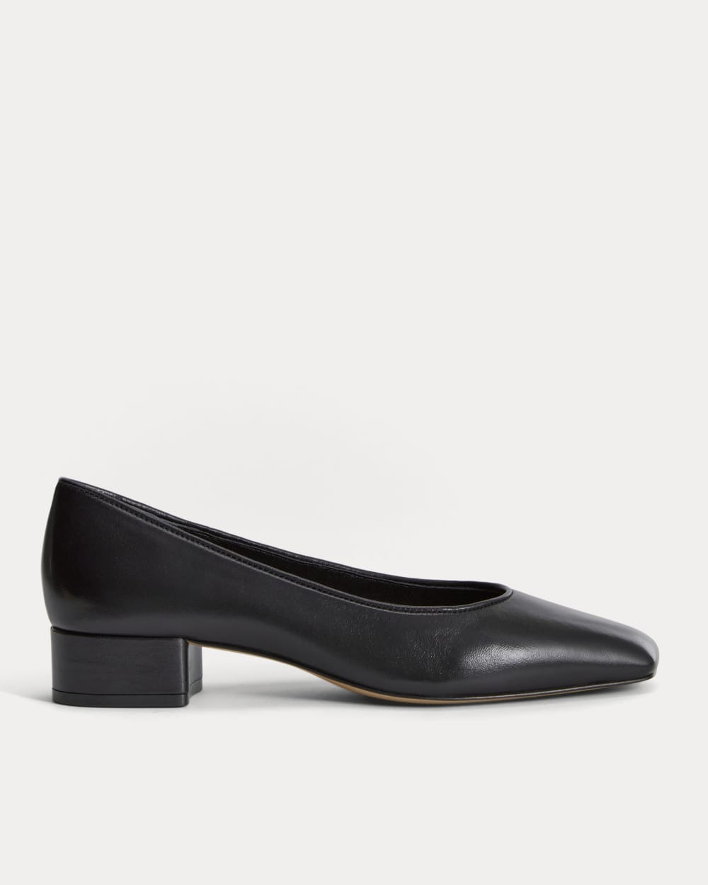 The Ballet Pump in Black — front view