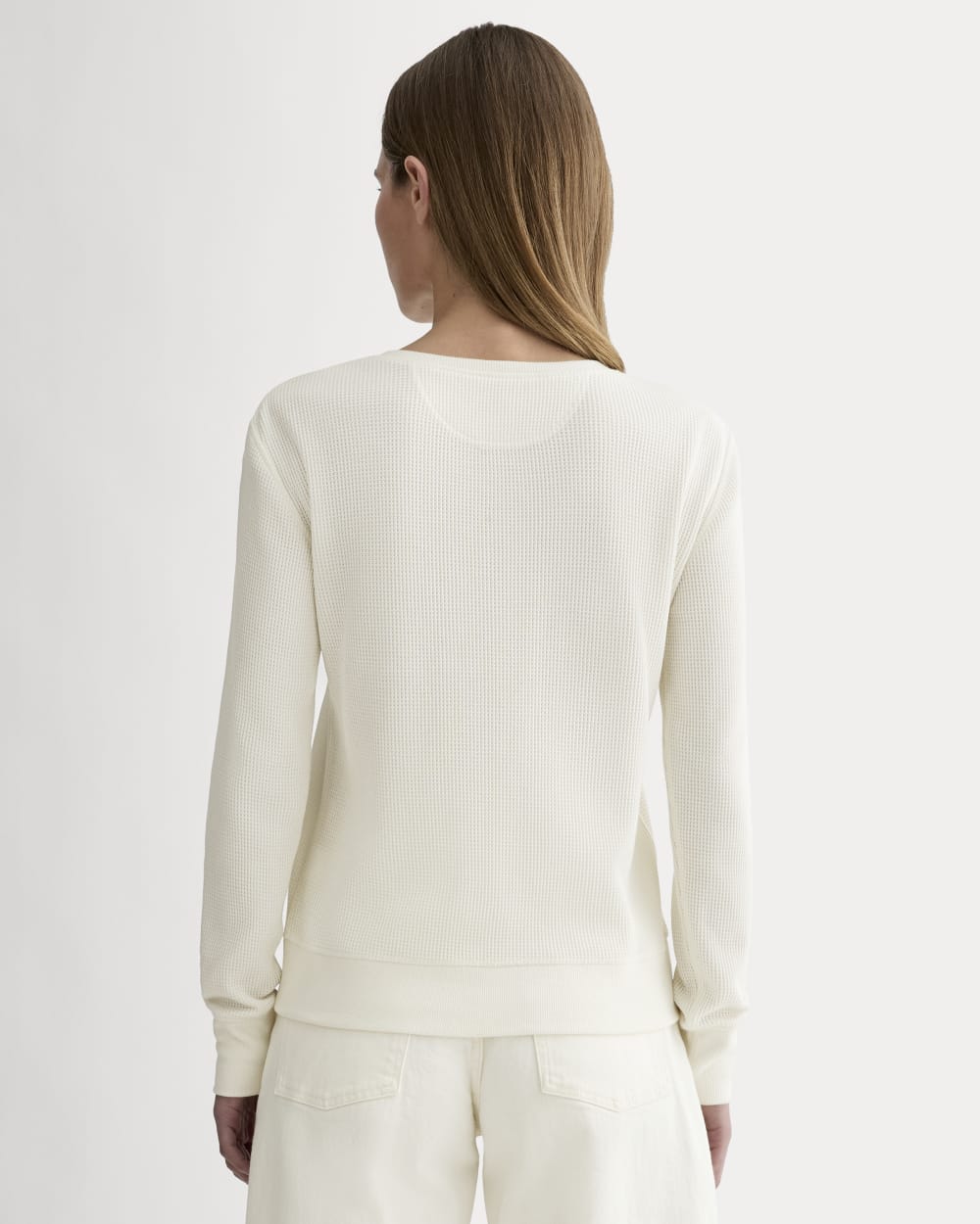 The Waffle Henley in Bone — detail view