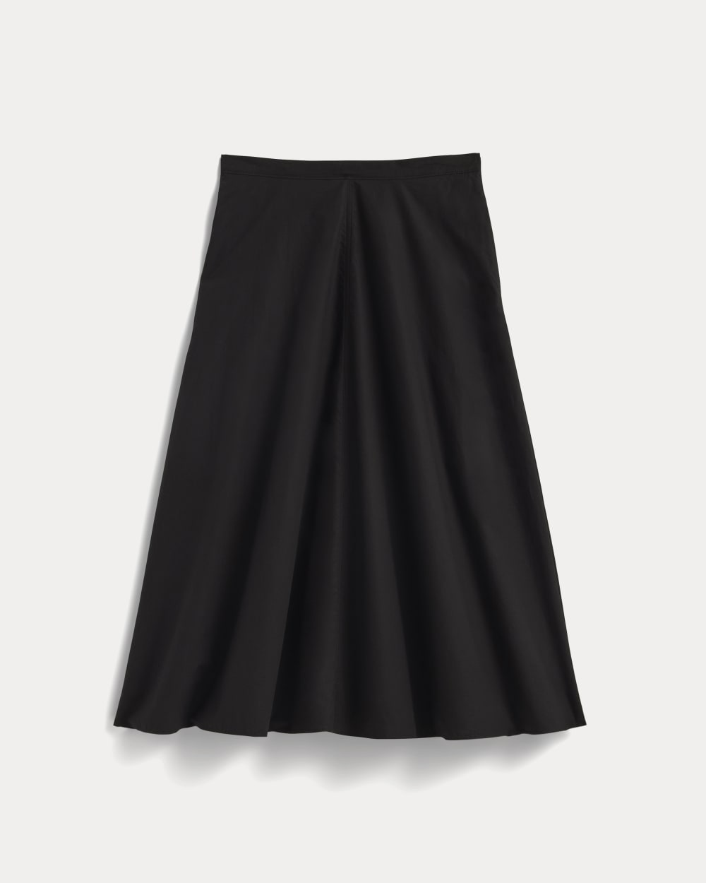 The Midi Skirt in Ultrasoft Cotton in Black — alternate view