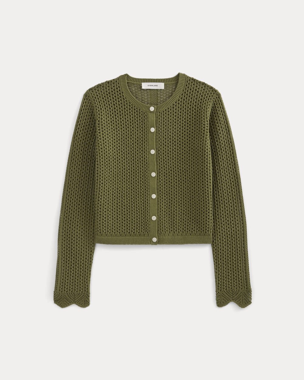 Lace-Knit Cardigan in Mayfly — alternate view