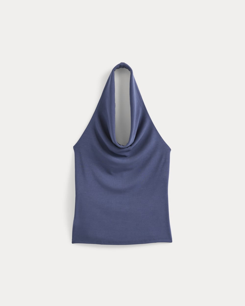 Halter Cowlneck Top in Butterknit in Washed Navy — alternate view