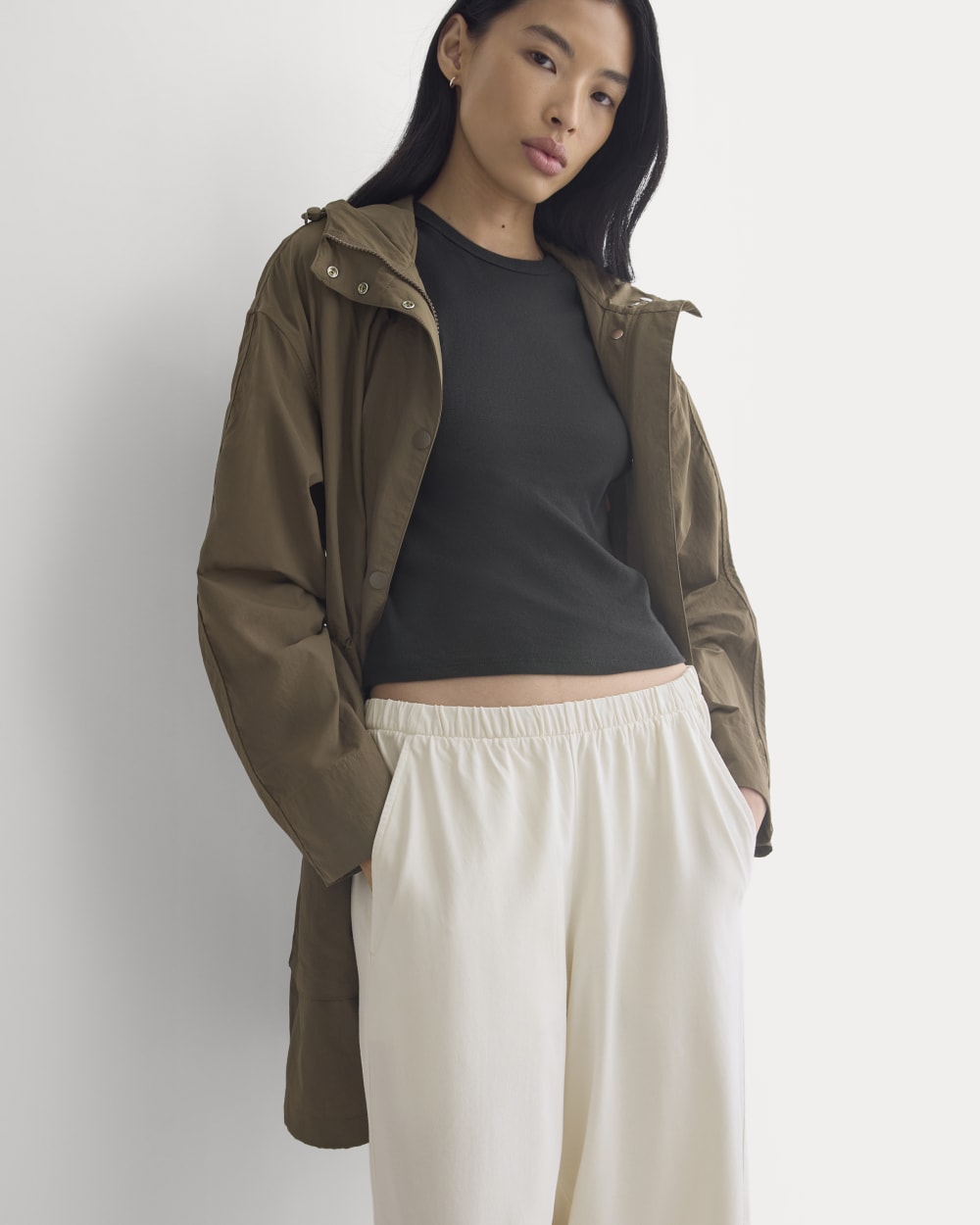 Weekend Track Pant in Bone — detail view