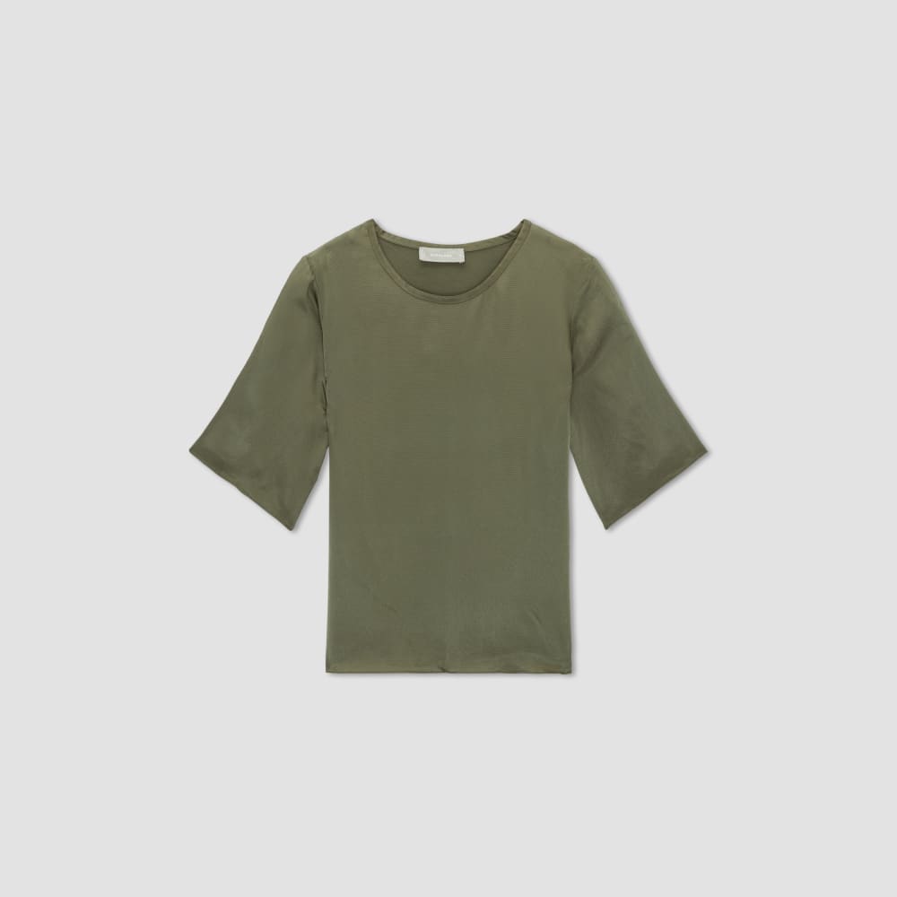 The Satin Relaxed Tee in Kalamata — alternate view