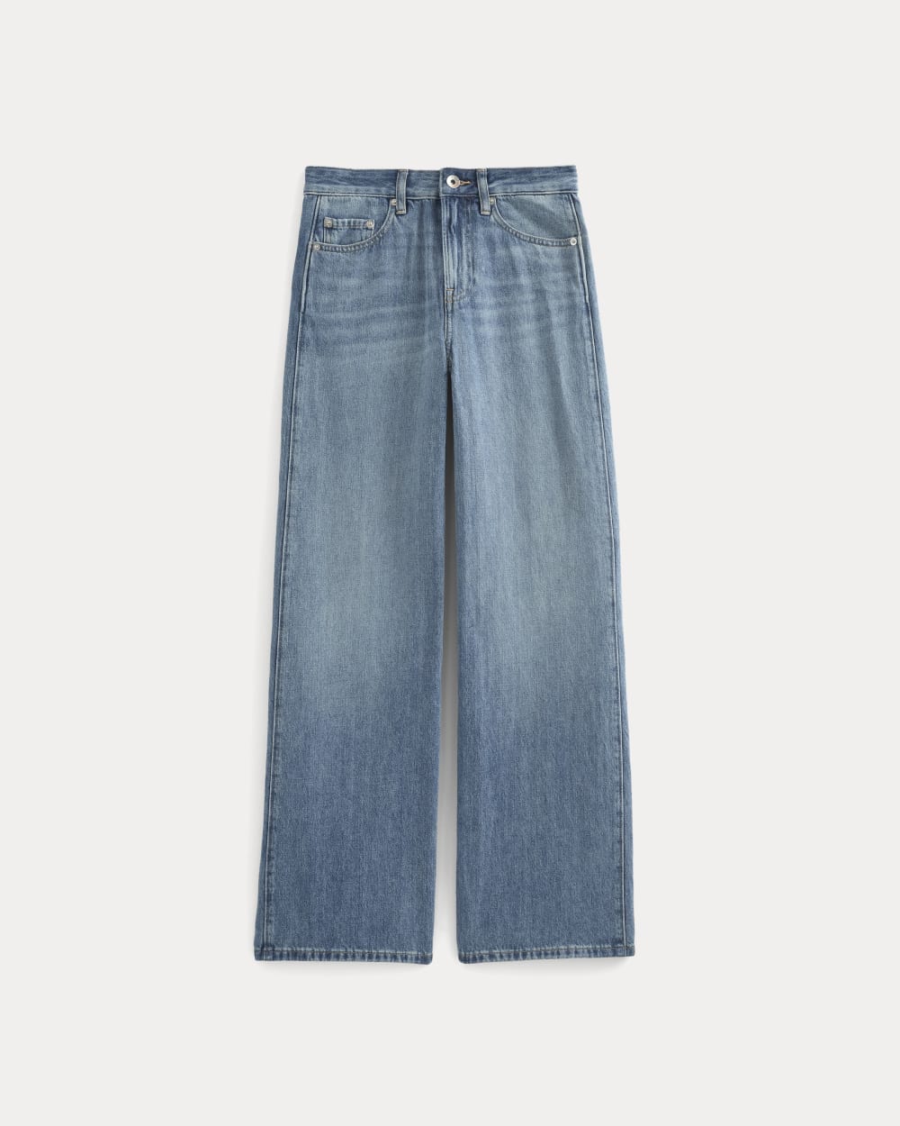Paneled Wide-Leg Jean in Tungsten Scratch — alternate view