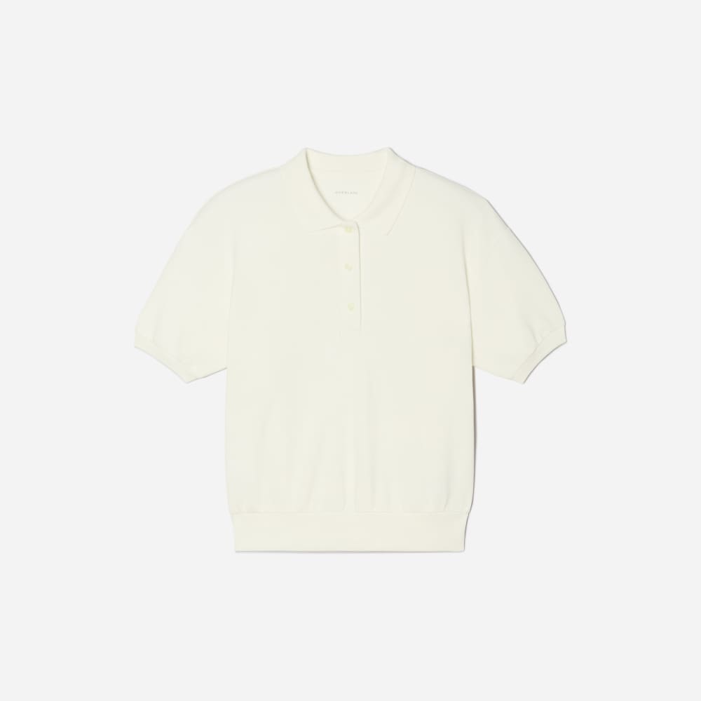 The Oversized Polo in Canvas — front view