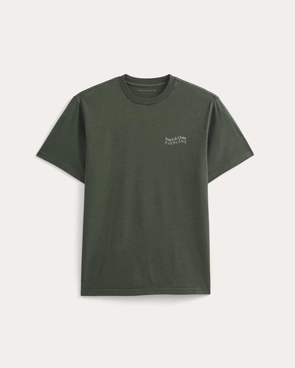 Everlane x Peace & Quiet Graphic Logo Tee in Pine — alternate view