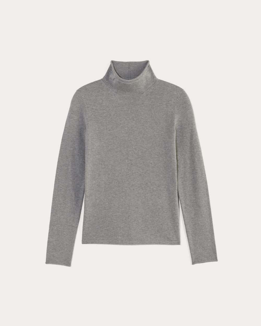 The Funnel Neck in Cotton Cashmere in Heather Charcoal — alternate view