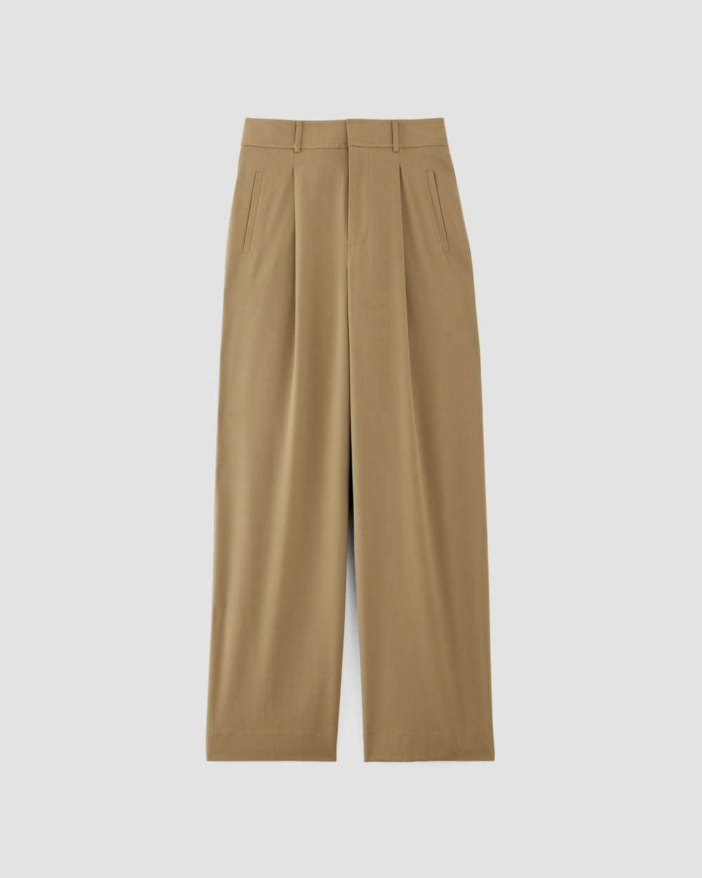The Italian Wool Way-High® Drape Pant in Camel — alternate view
