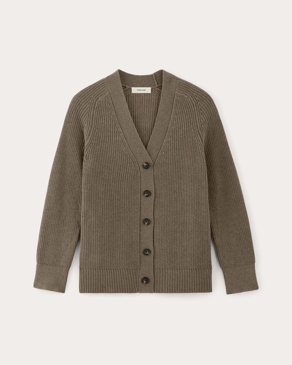 The Long Cocoon Cardigan in Heather Taupe — alternate view