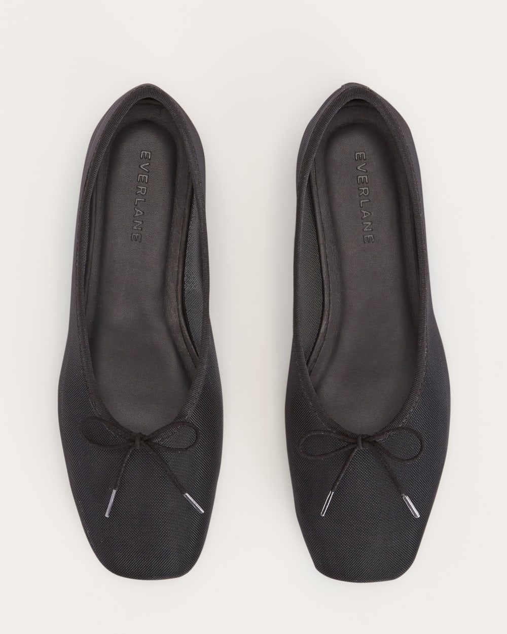 The Day Ballet Flat in Black Mesh — detail view