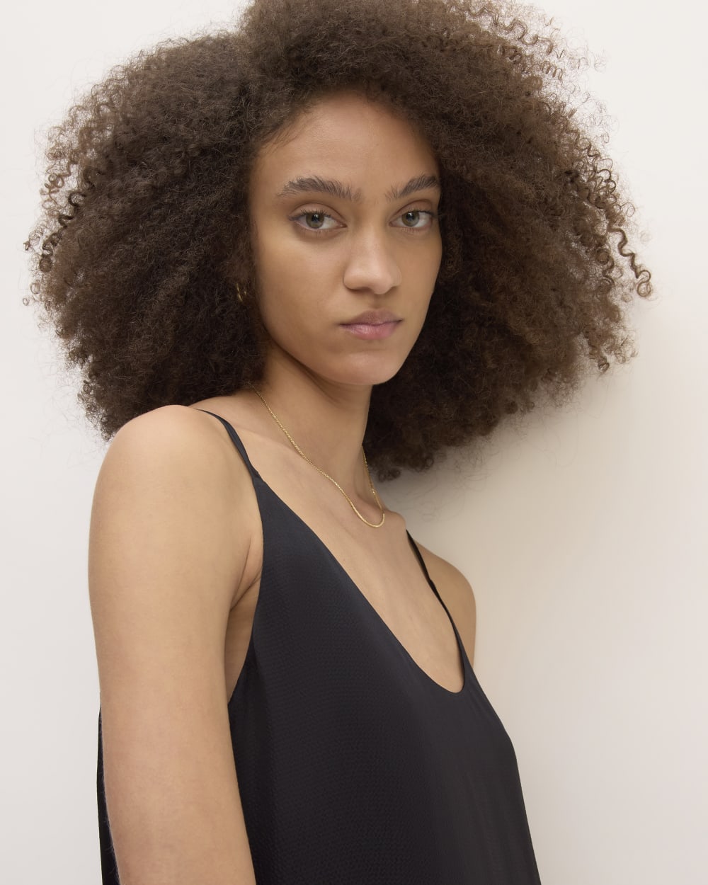 The Ultimate Slip Dress in Black — detail view