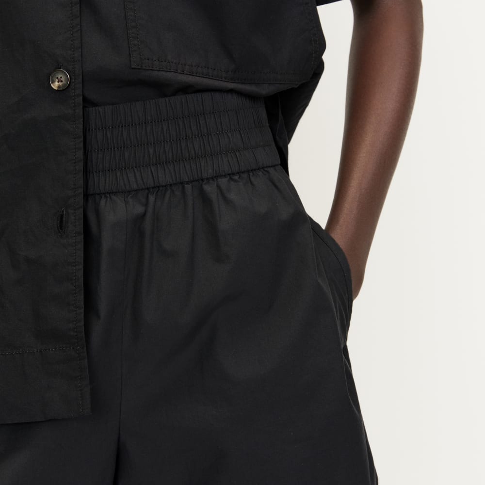 The Poplin Boxer Short in Black — detail view