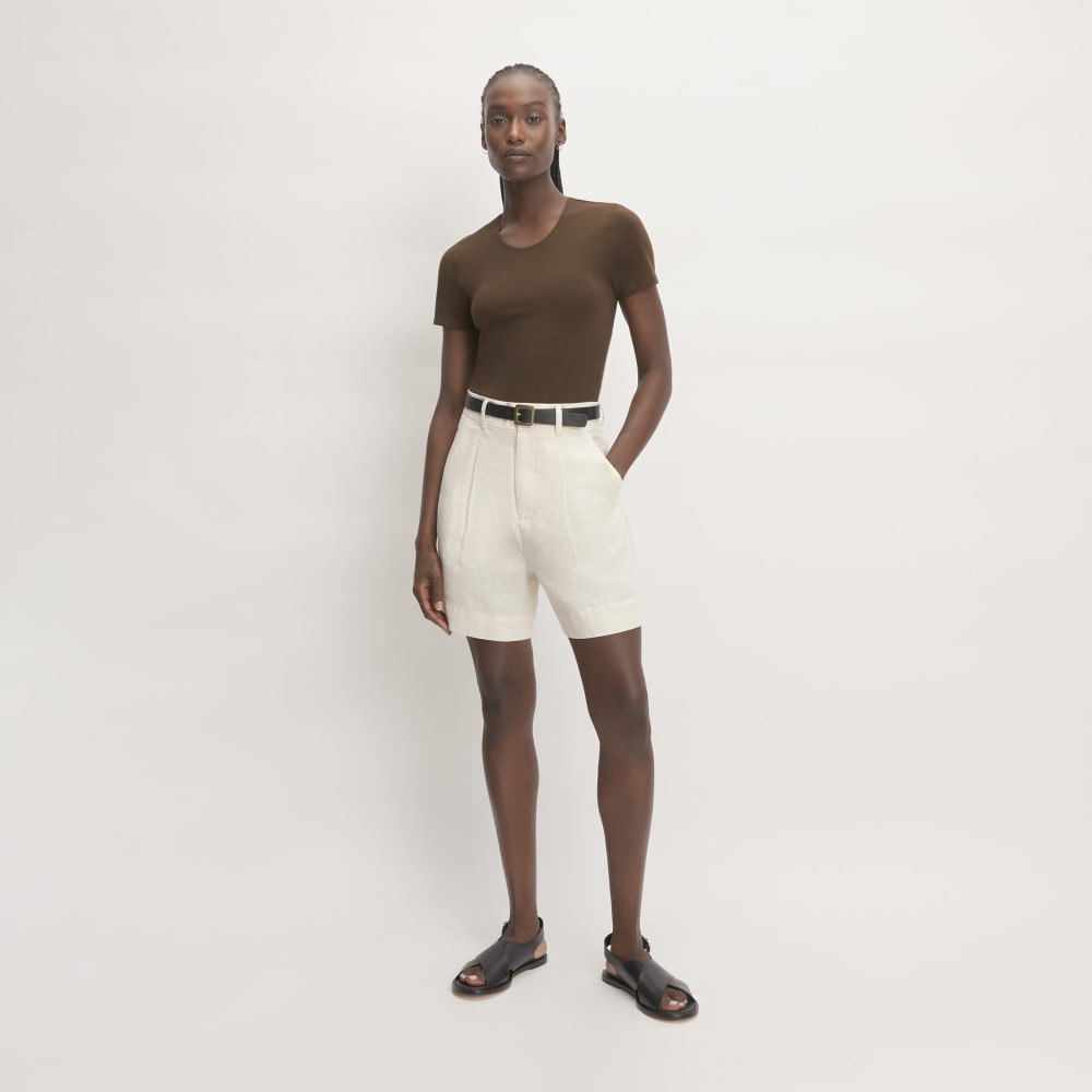 The Supima® Form Crew Neck Tee in Cocoa — alternate view
